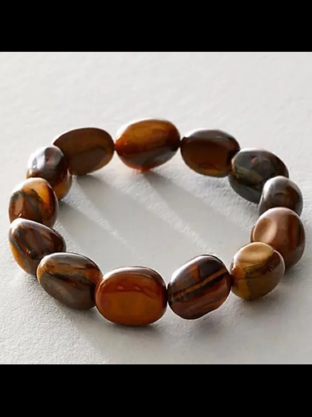 Free People Ariana Ost Crystal Stone Chunky Bracelet Tigers Eye Western Bohemian - Picture 3 of 7
